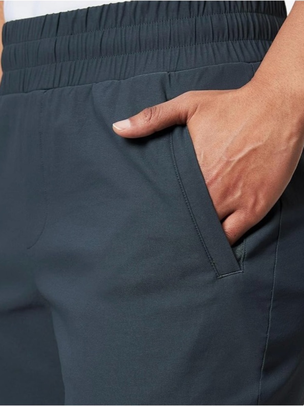 MODERN AMBITION Elastic-Waist Track Joggers - Charcoal - Picture 3 of 5